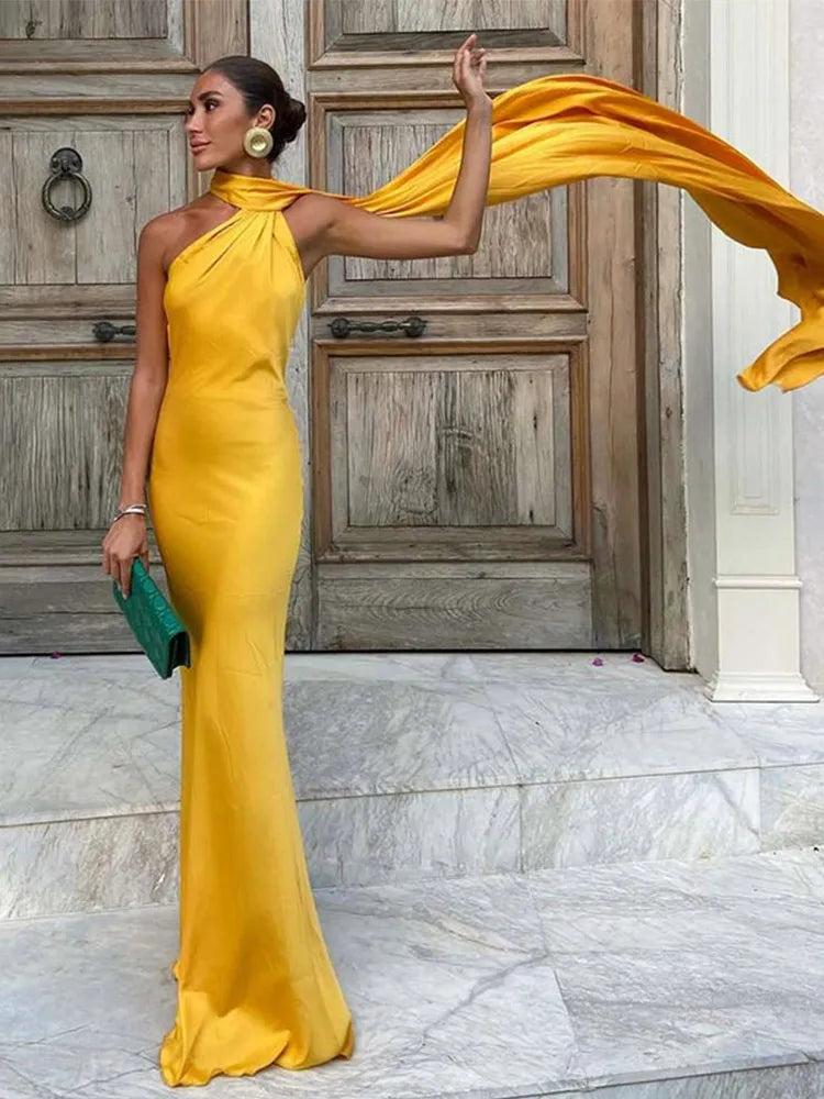 Ribbon Halter Dress