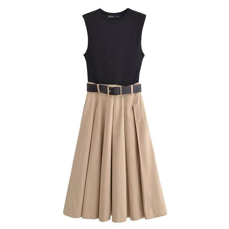Dresses Belt Pleated