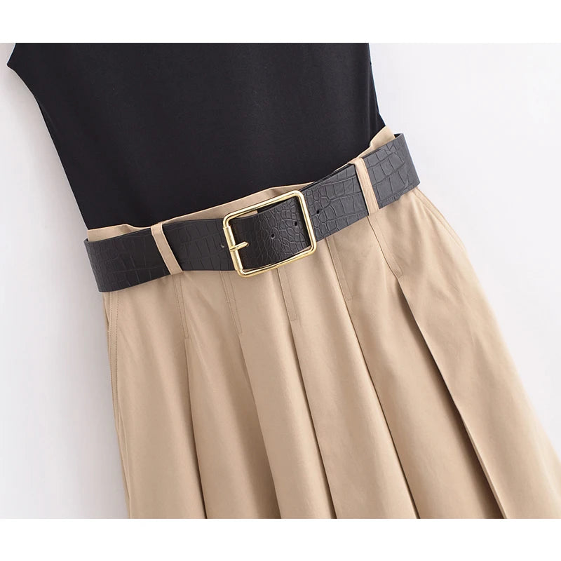 Dresses Belt Pleated