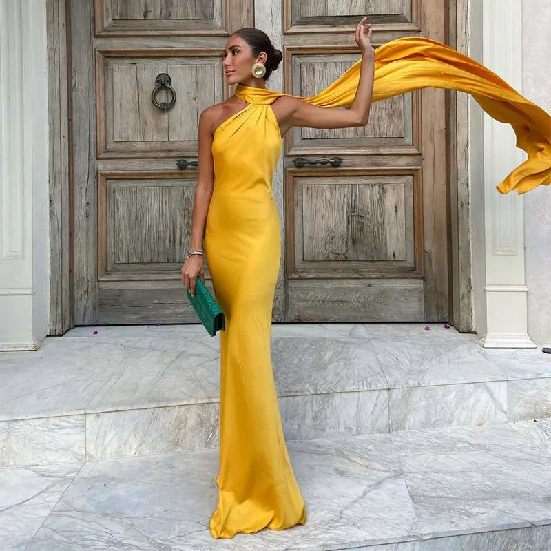 Ribbon Halter Dress