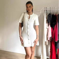 White Elegant Knitted Dress
