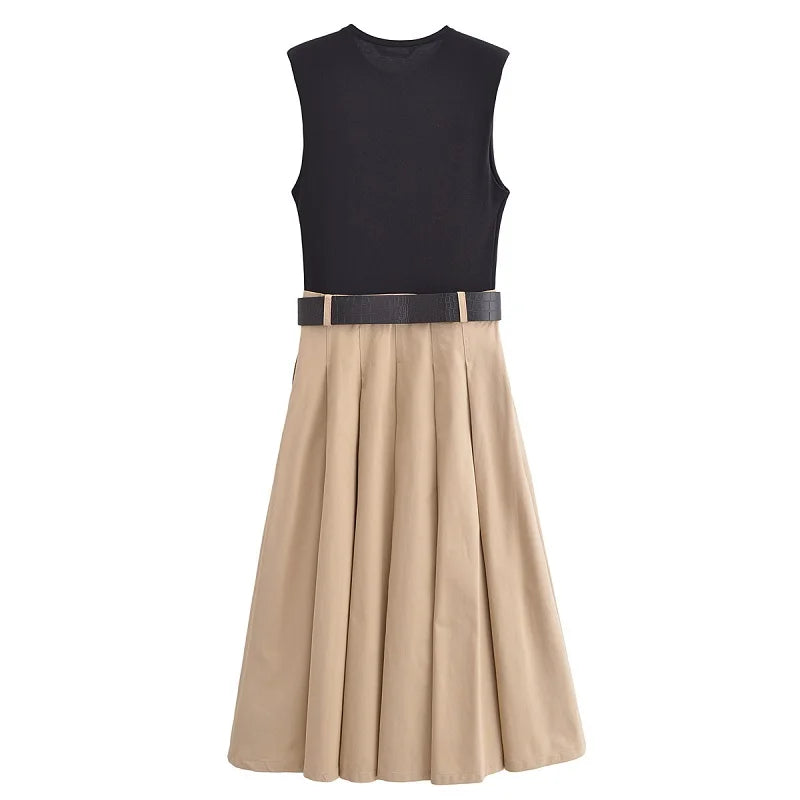 Dresses Belt Pleated